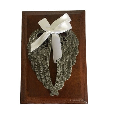 Angel Wings Infant Wooden Box Cremation Urn - 939