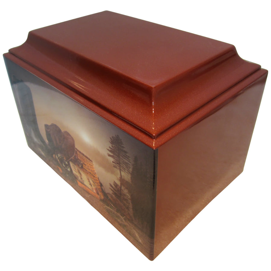 Brown Trout Fishing Fiberglass Box Cremation Urn - 513