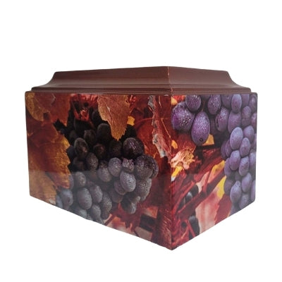 Vineyard Inspired Fiberglass Box Cremation Urn - 898 angle view