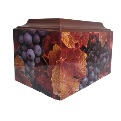 Vineyard Inspired Fiberglass Box Cremation Urn - 898 side view