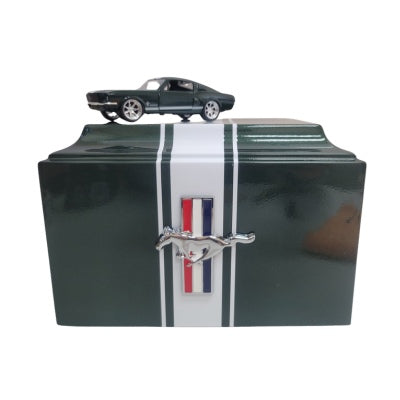 Diseñe una urna de cremación personalizada con temática de automóvil