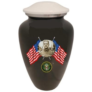 Army Veteran Classic Vase Cremation Urn 