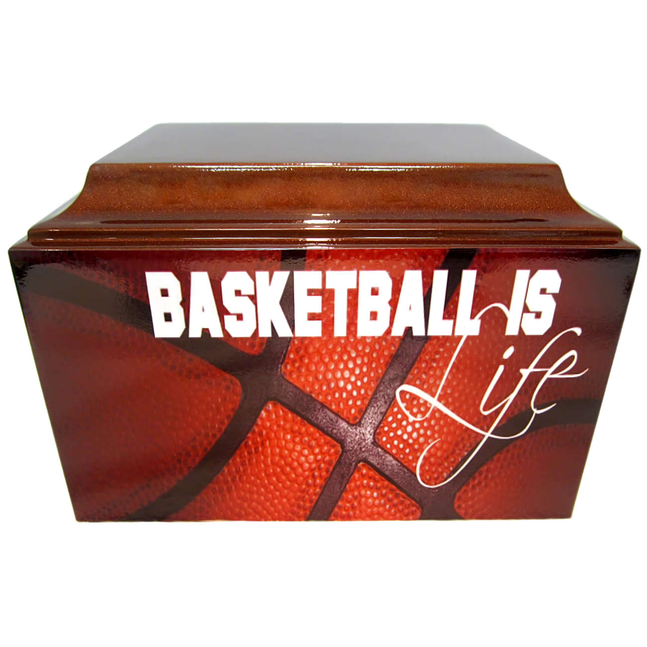 "Basketball is Life" Fiberglass Box Cremation Urn - 103