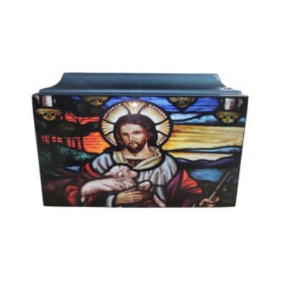 Jesus Christ Fiberglass Box Cremation Urn