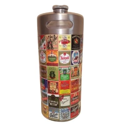 Urna de cremación de barril de cerveza personalizada - 006