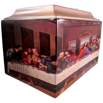 Last Supper Fiberglass Box Cremation Urn
