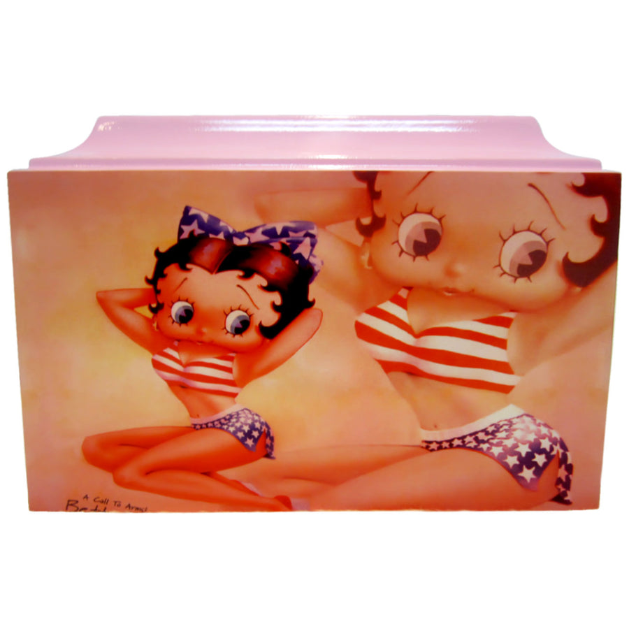 Pink Betty Boop Fiberglass Box Cremation Urn