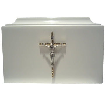 Religious Jesus Crucifix Fiberglass Box Cremation Urn