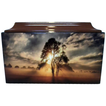 Sunset Fiberglass Box Cremation Urn