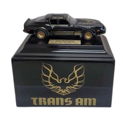 Trans Am with model car cremation urn