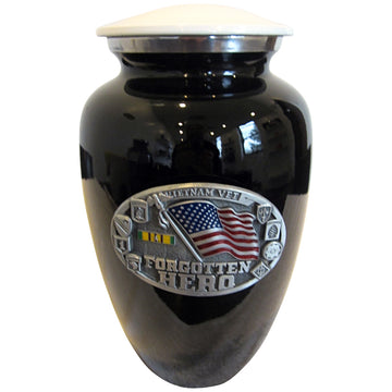 Vietnam Veteran Black Classic Vase Cremation Urn