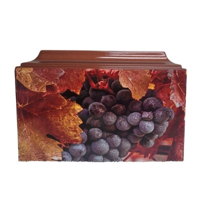 Vineyard Inspired Fiberglass Box Cremation Urn - 898 front view