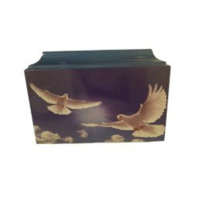 White Dove Fiberglass Box Cremation Urn